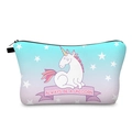 Detail of unicorn makeup bag with blue purple gradient print and Always Be A Unicorn text - Blue Purple Gradient Unicorn (hzb766)