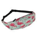 Tropische heuptas met flamingo print en verstelbare riem voor dames en outdoor - Tropische Flamingo Print (yab934)