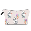 Détail de la trousse de toilette panda avec fermeture éclair noire et dragonne de transport - Imprimé Panda (hzb942)