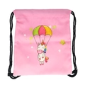 Pinker Turnbeutel mit Einhorn und Fallschirm Digitaldruck für Kinder und Mädchen - Rosa (skd29045)