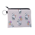 Monedero panda impermeable con llavero y cierre de cremallera en color gris claro - Estilo de Estampado de Panda (lqb3017)