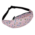 Pink fanny pack with cartoon alpaca and cactus prints for women and girls - Pink Cactus Alpaca (yab959)