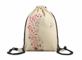 Minimalist drawstring bag with scattered pink flower petals and butterfly prints - Floral Printed Style (skd29009)