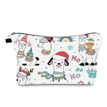 Waterproof Christmas toiletry bag with festive alpaca prints and a secure zipper closure - Christmas Llama Pattern (hzb1232)
