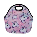 Dettaglio borsa termica in neoprene con motivo a unicorno e manico nero rinforzato - Unicorno Galassia (WCB712)