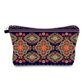 Ethnic bohemian travel cosmetic bag with mandala patterns and sturdy black zipper - Mandala Printed Style (hzb1113)