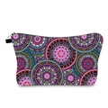 Trousse à maquillage imperméable avec imprimé mandala et fermeture éclair - Motif Imprimé Mandala (hzb1118)