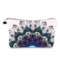 Neceser de maquillaje impermeable con estampado de mandala, bolsa de viaje portátil para mujer - Estilo de Estampado de Mandala Colorido (hzb1119)