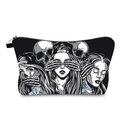 Trousse à maquillage imperméable avec imprimé crâne style gothique et fermeture éclair - Style à Imprimé Crâne Gothique (hzb1169)