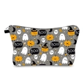 Trousse à maquillage Halloween avec motifs de fantômes et citrouilles pour voyage - Style d'impression d'Halloween (hzb1195)