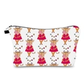Water-resistant travel makeup bag with cute cartoon cow print and zipper closure - Cartoon Cow Printed (hzb1218)