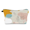 Trousse de toilette étanche avec motif visage Matisse et fermeture éclair robuste - Imprimé Visage Artistique Abstrait (hzb1223)
