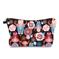 Waterproof toiletry bag with bohemian bull skull and rose print pattern for travel storage - Bohemian Bull Skull Rose Print (hzb1217)