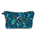 Trousse de maquillage imperméable à imprimé lucioles avec fermeture éclair et sangle - Style à Motif Naturel de Luciole (hzb1261)