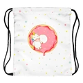 Weißer Kordelzug-Rucksack mit süßem Einhorn-Donut-Druck für Outdoor-Reisen und Sport - Einhorn Donut Muster Stil (skd29044)