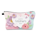 Wasserdichte Muttertag Kosmetiktasche mit Blumenmuster und Happy Mother's Day Aufdruck - Muttertag Blumen Stil (hzb1292)