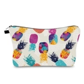 Neceser de maquillaje portátil e impermeable con estampado de piña y cremallera - Estilo con Estampado de Piña (hzb1298)