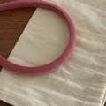 Dusty pink twill fabric headband for women with high crown non-slip comfort design - Rose Pink