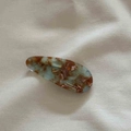 Pince à cheveux BB en acétate en forme de goutte d'eau avec motif écaille de tortue bleu - Dégradé vert menthe marron