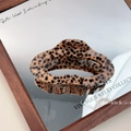 Pinza per capelli a nuvola con stampa leopardata in acetato lucido di lusso - Stile Stampa Leopardata