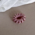 Pink elastic spiral telephone cord hair tie with glossy resin finish for women - Dusty Pink