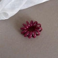 Deep plum colored spiral telephone wire hair tie with high elastic resin material - Red