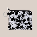 Porte-monnaie en tissu à motif panda avec porte-clés et fermeture éclair pour femmes - Style à Motif Panda (lqb3487)
