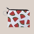 Tragbare Wassermelonen-Münztasche mit Reißverschluss und Metall-Schlüsselring für Damen - Wassermelone Druck Stil (lqb3509)
