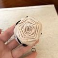 Elegante molletta per capelli con rosa in raso color champagne dalla finitura lucida - Pinza per Capelli Beige
