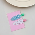 Summer fruit collection hair clips set with cute daisy and floral acrylic patterns - Floral Pair Clips