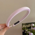 Serre-tête rembourré en éponge rose-violet avec étiquette faite main et tissu - Violet