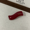 Barrette à cheveux ondulée bordeaux faite main avec étiquette France dorée élégante - Bordeaux