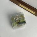 Detailed view of high-elasticity green hair ties set in a clear Morandi style plastic box - Multi-piece / Teal & Turquoise Shades