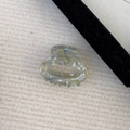 Detail view of handmade marble-pattern acetate hair claw clip with France engraving - Gray Aurora Pattern