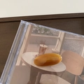 French vintage amber oval hair clip handmade with tortoiseshell acetate finish - Caramel