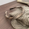 Serre-tête fait main à carreaux marron et beige de style britannique vintage - Serre-Tête Étroit