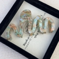 Large marble texture acetate wave hair claw clip in a black velvet jewelry box gift set - Green & Brown