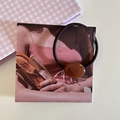 Retro amber-style oval bead hair tie with brown high-elastic rope for women - Brown