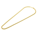 Detailweergave van een 6 mm gouden touwketting met een klassieke karabijnsluiting van metaal - 6mm*30inch Touwketting (IJzer) / Goud