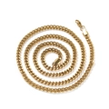 Hip hop style gold plated Cuban chain necklace featuring a secure lobster clasp closure - 5mm*70cm (Steel) / Gold
