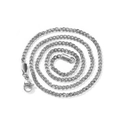 Polished silver curb chain necklace with secure lobster clasp for men in a spiral layout - 3mm*45cm (Steel) / Silver