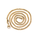 Collana a catena cubana Miami dorata da uomo con chiusura a moschettone di sicurezza - 3mm*45cm (Acciaio) / Oro