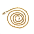 Classica catena cubana Miami da uomo placcata in oro con chiusura a moschettone sicura - 3mm*50cm (Rame) / Oro