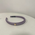 Serre-tête violet fait main avec plaque dorée pour coiffure volumineuse chic - Violet