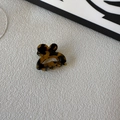 Cute rabbit-shaped hair claw clip in tortoise shell leopard pattern finish - Dark Tortoiseshell