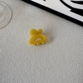 Translucent ginger yellow hair claw clip with SUNSHINE Handmade lettering for women - Yellow