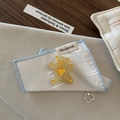 Cute yellow resin gummy bear hair clip with gold heart and silver heart ring - Hair Clip / Yellow