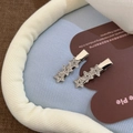 Set di fermagli per capelli a stella in metallo argento con brillanti cristalli bianchi - Stella a cinque punte