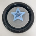 Pinza de pelo estrella de acetato en azul claro con relleno de piedra púrpura - Azul