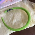Serre-tête éponge en tissu vert vif fait main avec texture tissée douce pour filles - Vert Herbe